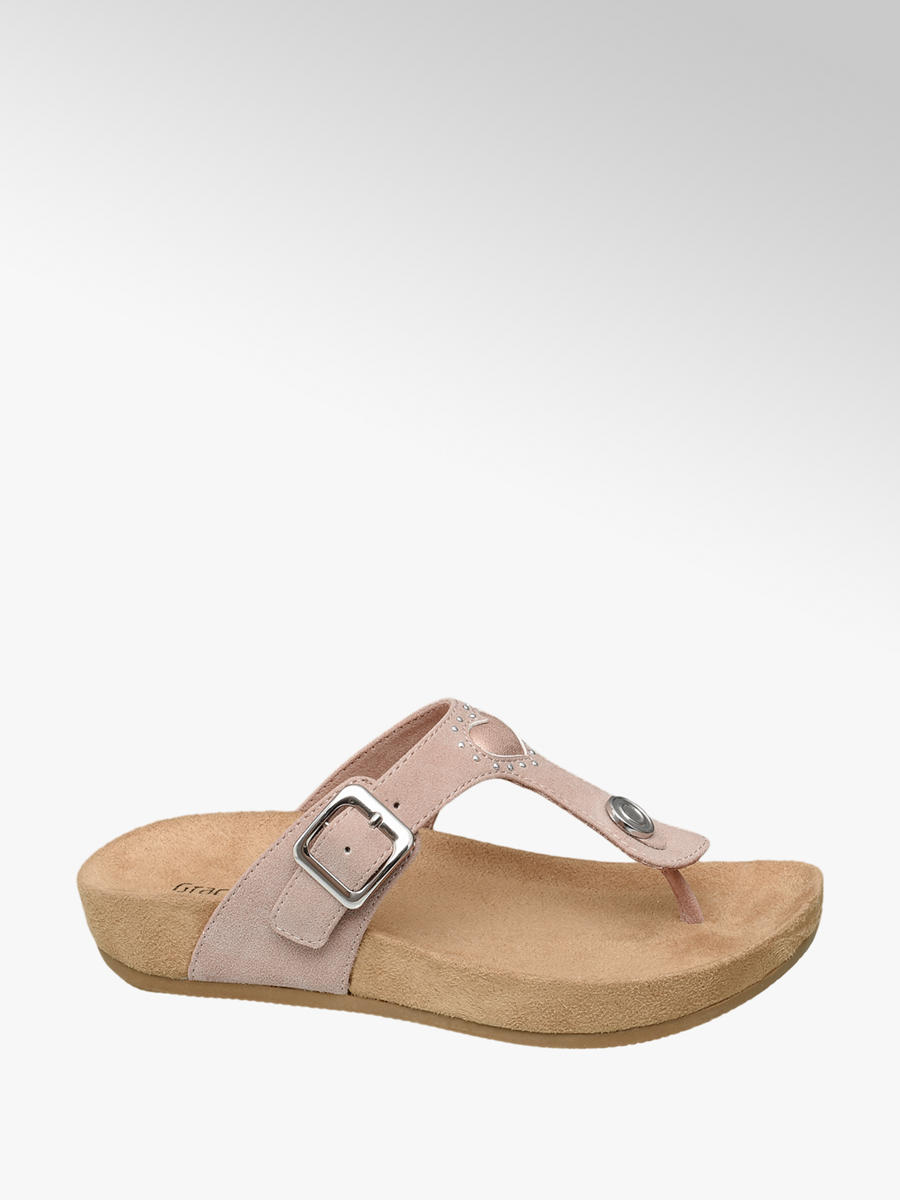 Graceland Toe Sandals Junior PinkDeichmann Girls Post Footbed LSzpjUVqMG